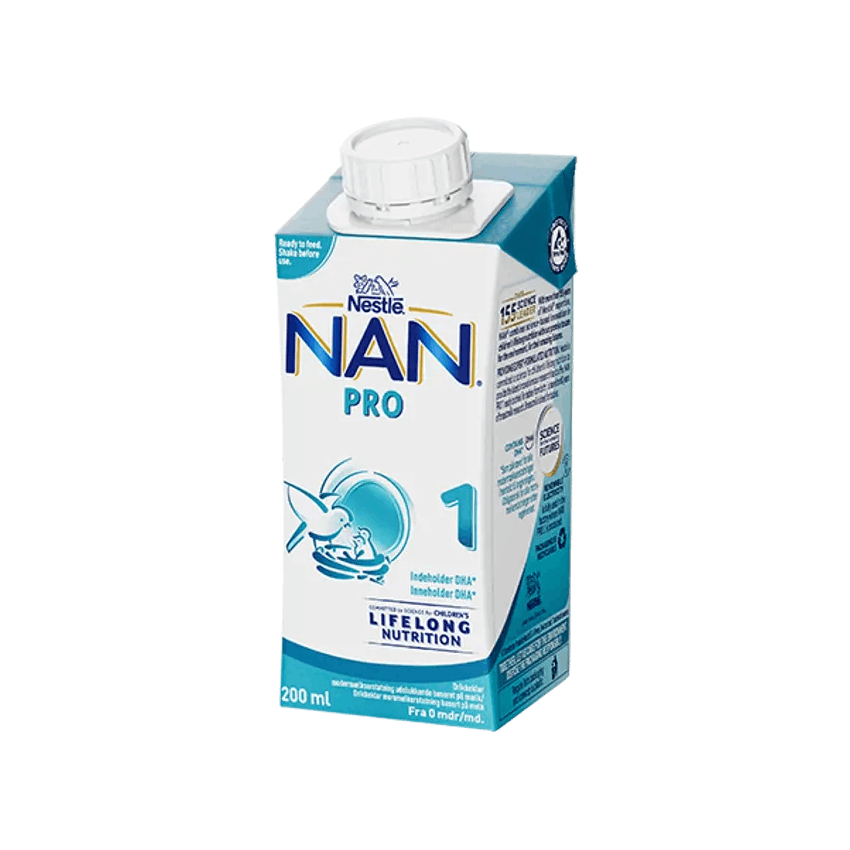 Nestlé NAN PRO 1, käyttövalmis äidinmaidonkorvike, 200 ml, alkaen 0 kk