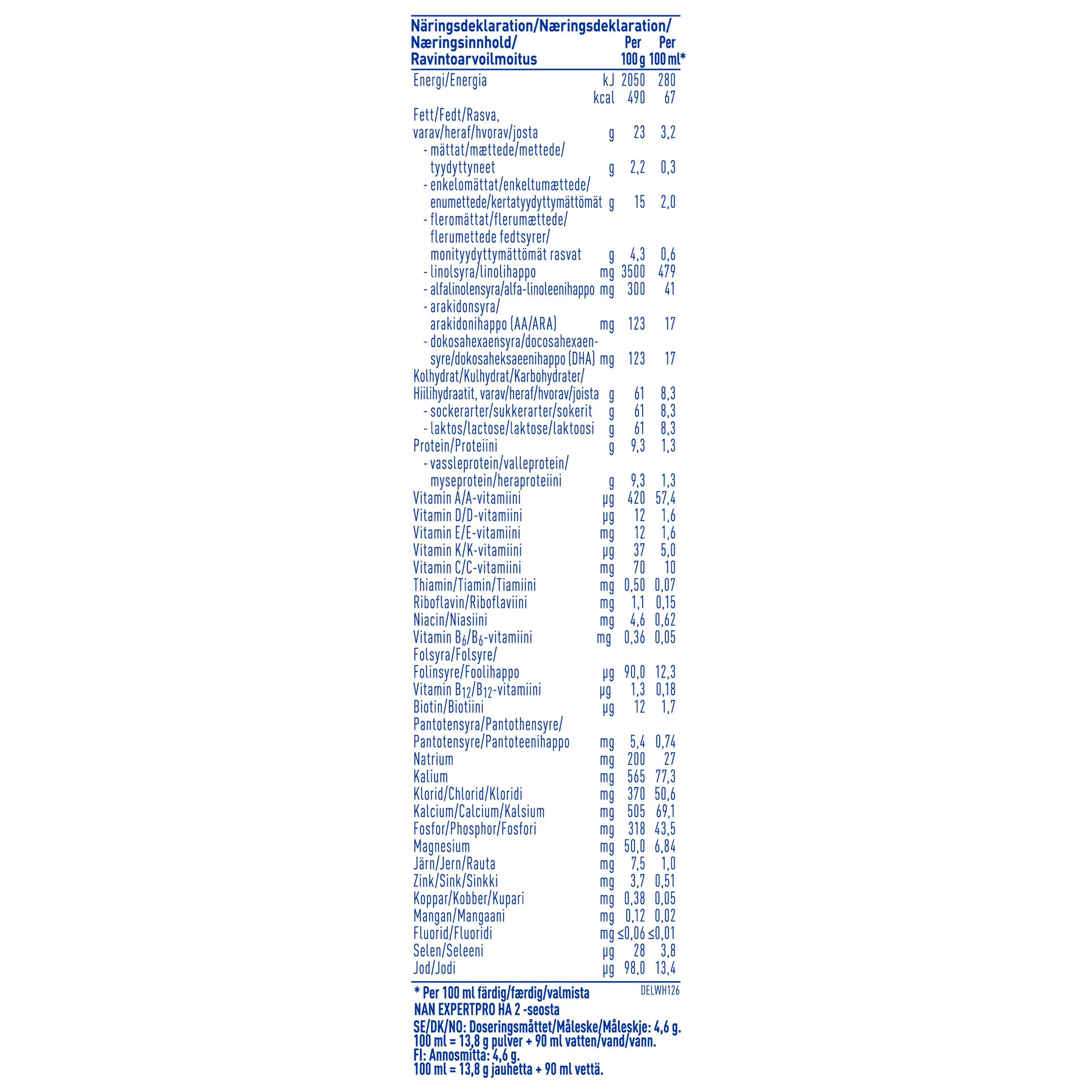 Nestlé NAN EXPERTPRO HA 2 - Jauhemainen Vieroitusvalmiste 800 g, alkaen 6 kk