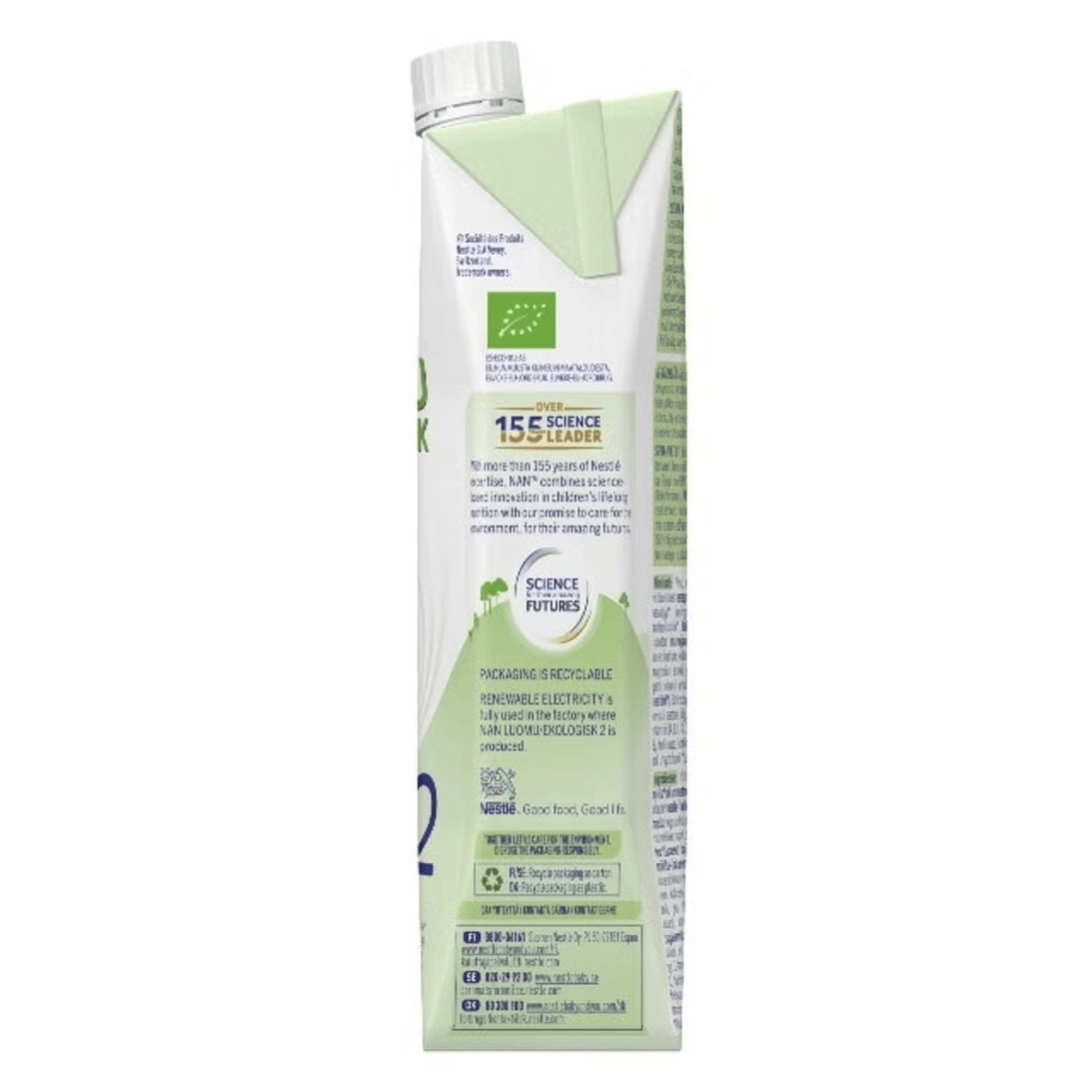 Nestlé NAN LUOMU 2 käyttövalmis maitopohjainen luomu vieroitusvalmiste, 500ml, alkaen 6 kk