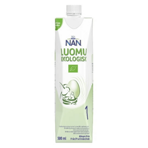 Nestlé NAN LUOMU 1 Käyttövalmis maitopohjainen luomu äidinmaidonkorvike, 500 ml, alkaen 0 kk