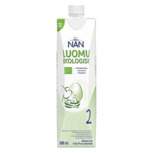 Nestlé NAN LUOMU 2 käyttövalmis maitopohjainen luomu vieroitusvalmiste, 500ml, alkaen 6 kk