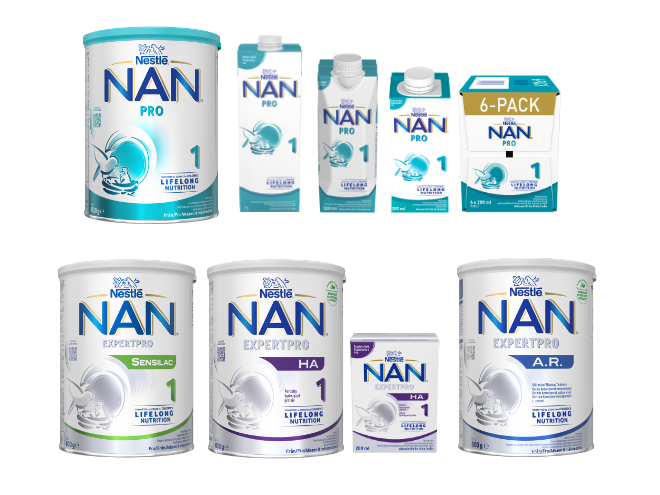 NAN 1-äidinmaitokorvikkeita (0-6kk)