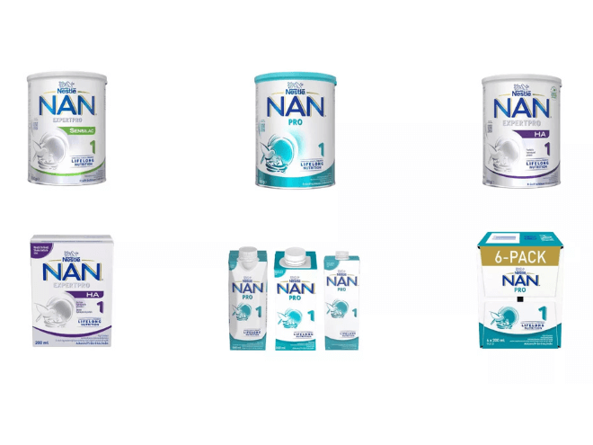 NAN 1-äidinmaitokorvikkeita (0-6kk)