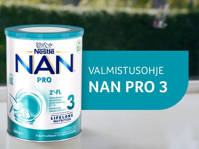 NAN Pro 2 - Vieroitusvalmisteen valmistaminen