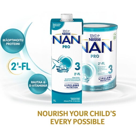 NAN PRO 3 800g pikkulasten maitojuoma NAN PRO 3 800g pikkulasten maitojuoma